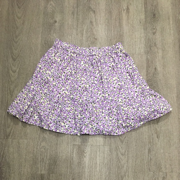 Cotton Summer Skirt, Pastel Flowers - Picture 6 of 7